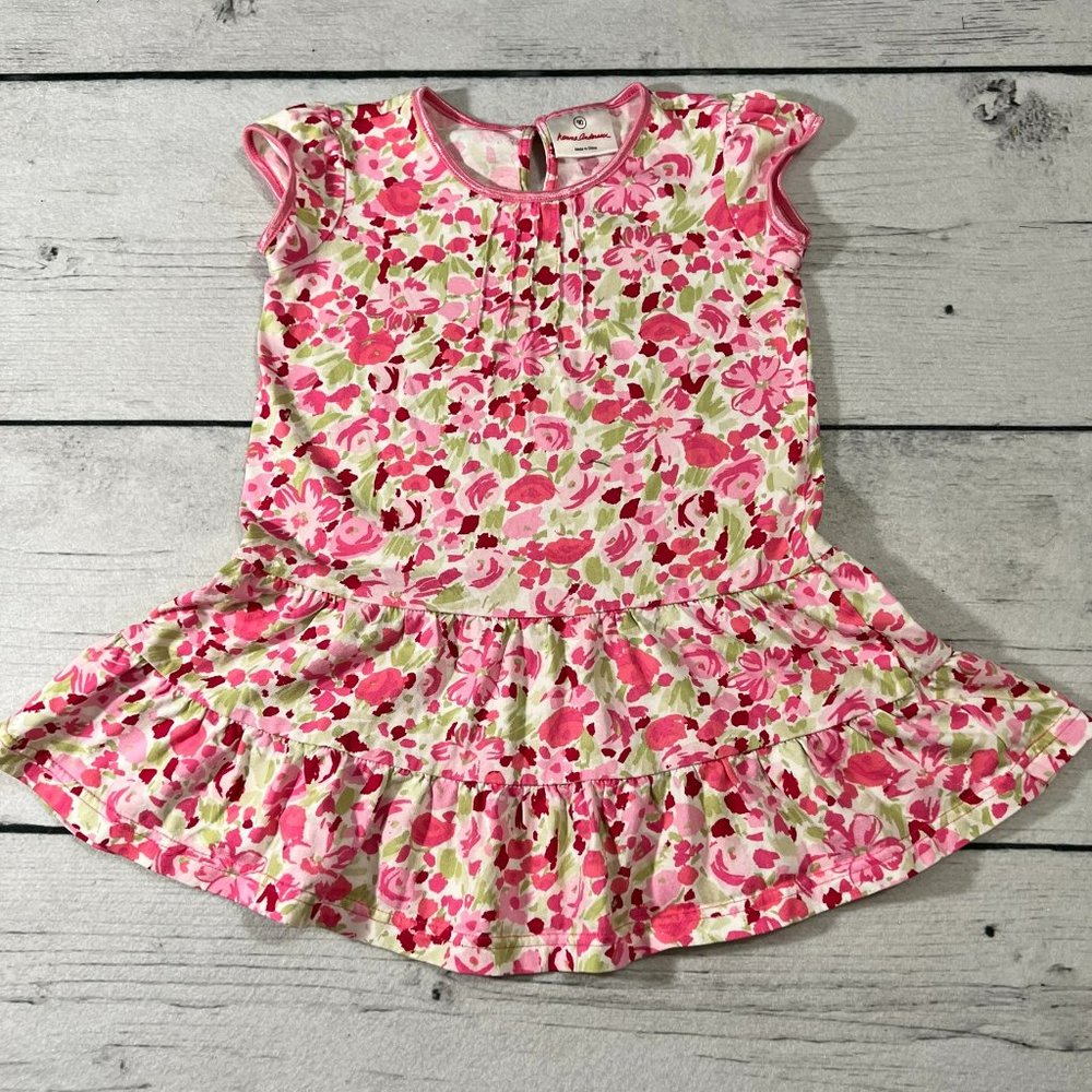 Hanna Andersson Pink Floral Flounce Dress